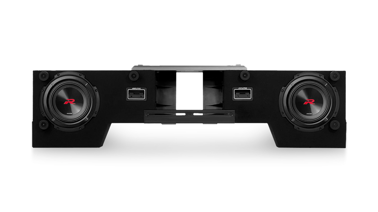 Alpine R2-DB8V-TRK Dual 8” R-Series Preloaded Truck Subwoofer Enclosure