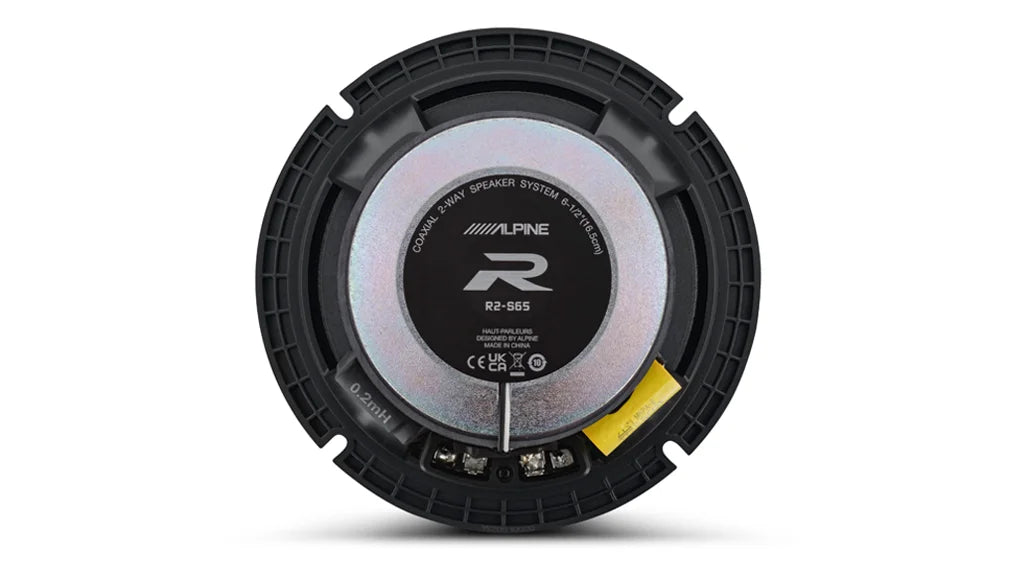 Alpine R2-S65 R-Series 6-1/2" 2-Way Coaxial Speakers Grilles included