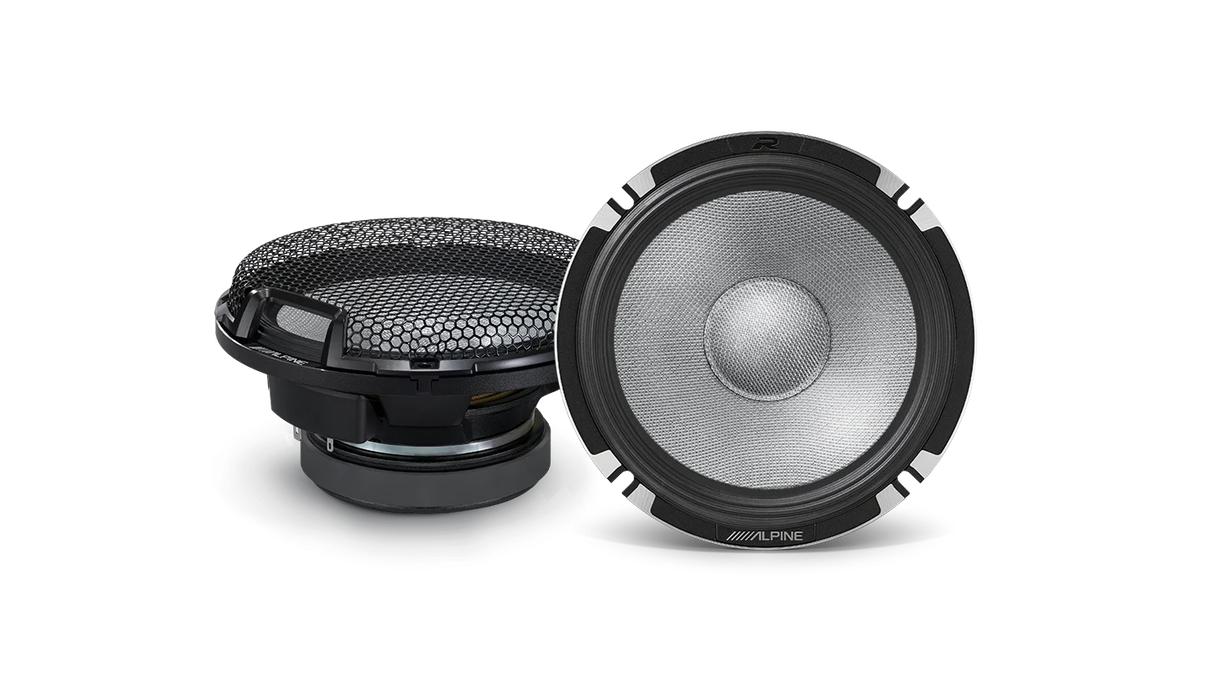 Alpine R2-S653 R-Series 6-1/2" 3-Way Component PRO Speakers Grilles included