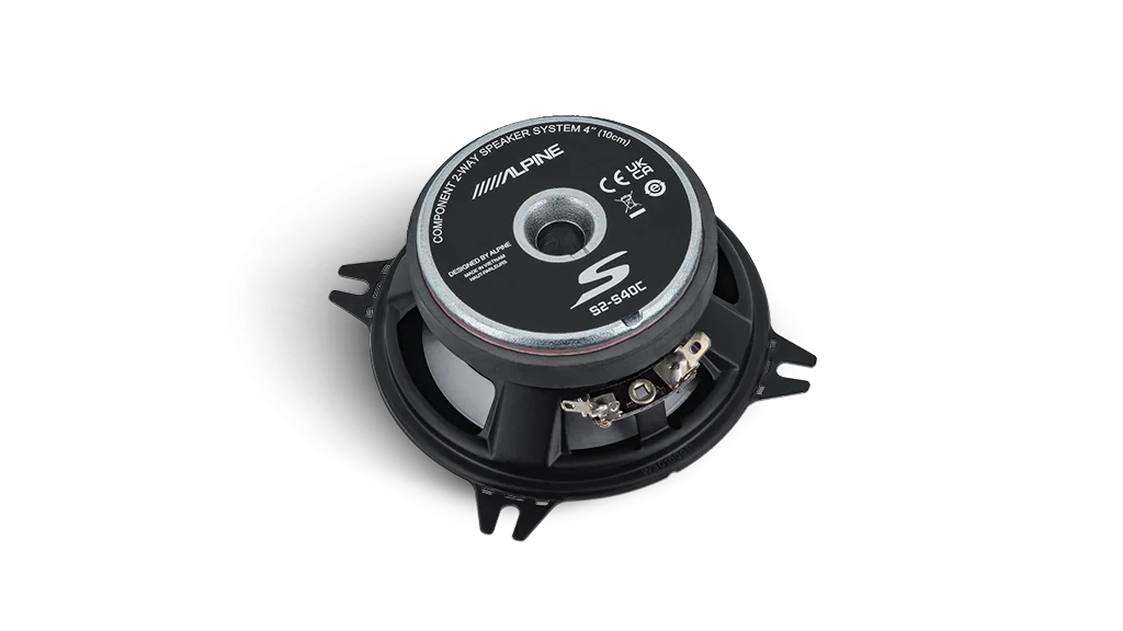 Alpine S2-S40C S-Series 4 Inch 2-Way Hi-Res Audio Component Speaker System