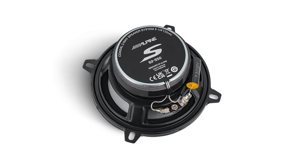 Alpine S2-S50 S-Series 5 Inch 2-Way Hi-Res Audio Coaxial Speaker System