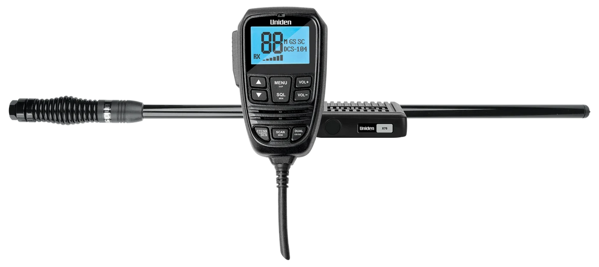 Uniden X76 Mini Compact UHF CB Radio Value Pack Mobile