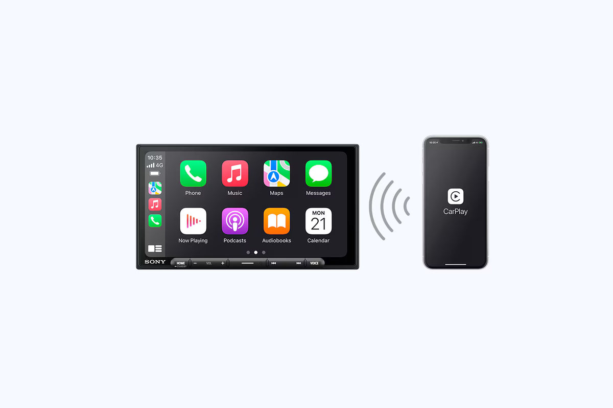 Sony XAV-AX6000 6.95" Head Unit – Wireless Apple CarPlay & Android Auto, HDMI