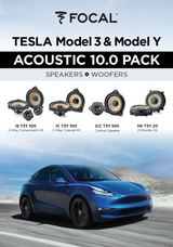 Focal Accoustic 10.0 Pack Car Speaker Upgrade Kit fits Telsa Model 3 Model Y