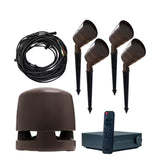 WiiM VAU-KIT3-PBZ Outdoor Garden Speaker System 4.1 with WiiM Amplifier Powered Setup