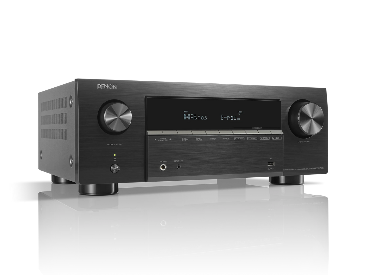 Denon AVR-X2900H 7.2 Channel AV Receiver 7 x 95W, 8K HDMI, 2 Zone, Dual Sub Outputs, Dirac Ready