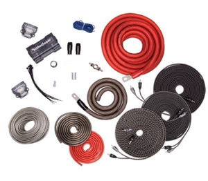 Rockford Fosgate - RFK1D 1/0 Gauge Power Kit w/ Speaker Wire & 3 x 5m RFI Series RCA & Distribution Block