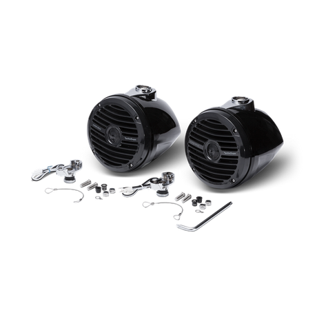 6.5” Prime R1 Series Marine Wakeboard Tower Speakers with Mini Enclosure & Grille - Black