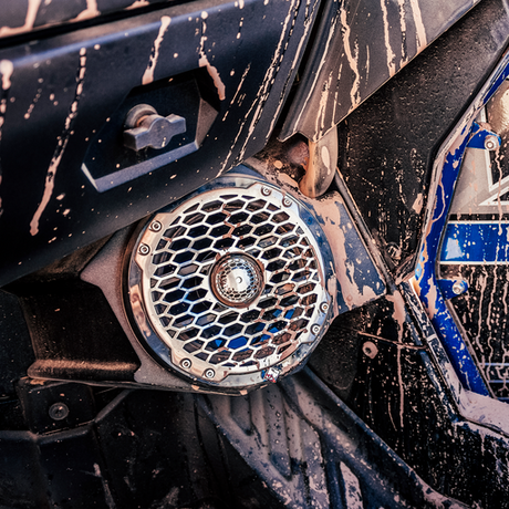 6.5” Punch Series Marine Full Range Speakers with Black Sports Grille