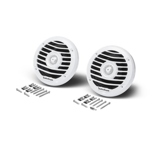 6.5” Punch Series Marine Full Range Speakers with White Luxury Grille
