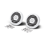 6.5” Punch Series Marine Full Range Speakers with White Luxury Grille