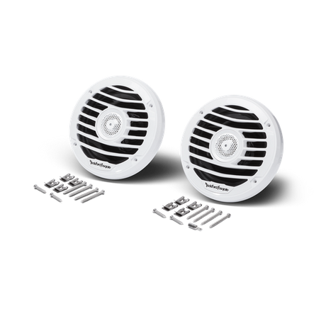 6.5” Punch Series Marine Full Range Speakers with White Luxury Grille