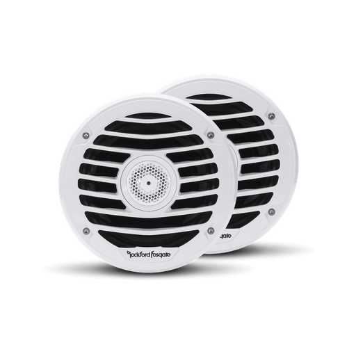 6.5” Punch Series Marine Full Range Speakers with White Luxury Grille