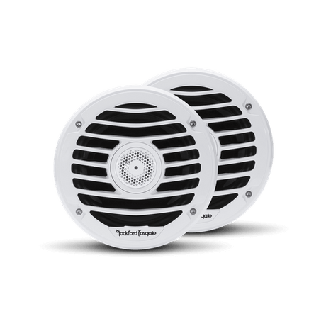 6.5” Punch Series Marine Full Range Speakers with White Luxury Grille
