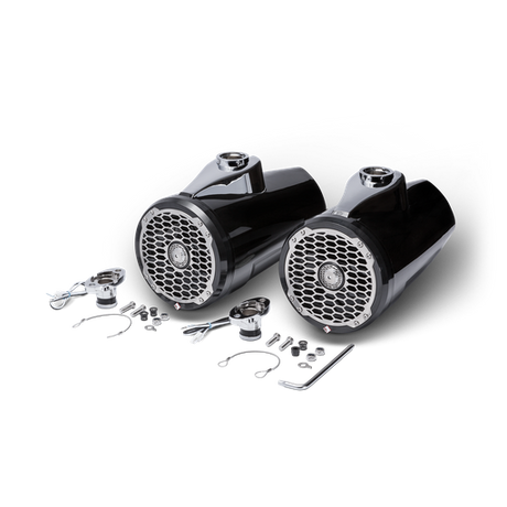 6.5” Punch Series Marine Wakeboard Tower Speakers with Enclosure & Sports Grille - Black