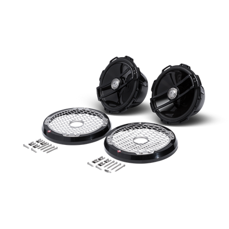 8” Punch Series Marine Full Range Speakers with Black Sports Grille