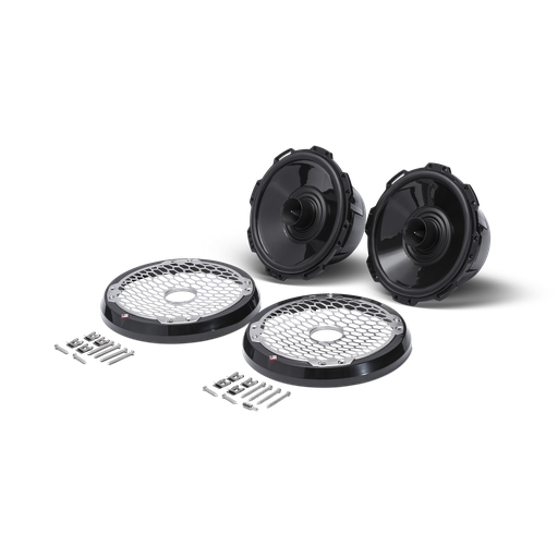 8” Punch Series Marine Full Range Speakers with Horn Tweeter - Black