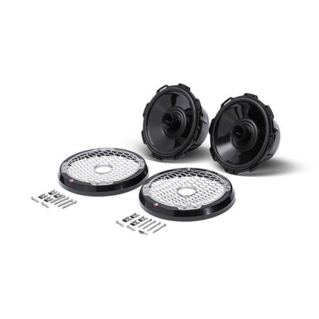8” Punch Series Marine Full Range Speakers with Horn Tweeter - Black