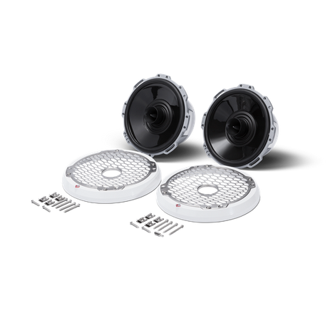 8” Punch Series Marine Full Range Speakers with Horn Tweeter - White