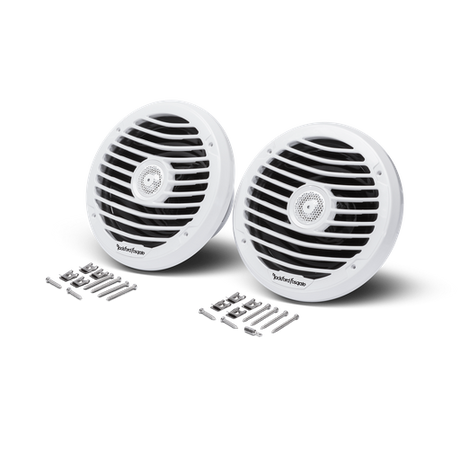 8” Punch Series Marine Full Range Speakers with White Luxury Grille