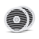 8” Punch Series Marine Full Range Speakers with White Luxury Grille