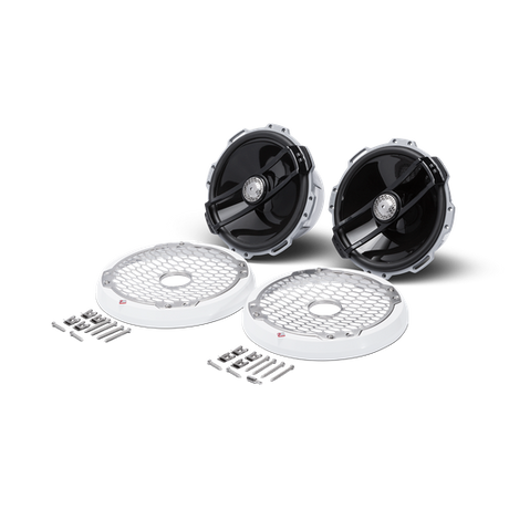 8” Punch Series Marine Full Range Speakers with White Sports Grille