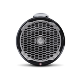 8” Punch Series Marine Wakeboard Tower Speakers with Enclosure & Sports Grille - Black