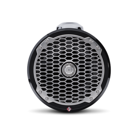 8” Punch Series Marine Wakeboard Tower Speakers with Enclosure & Sports Grille - Black
