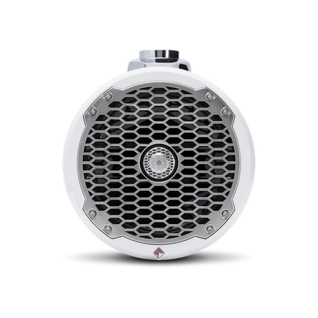 8” Punch Series Marine Wakeboard Tower Speakers with Enclosure & Sports Grille - White