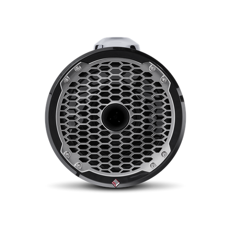 8” Punch Series Marine Wakeboard Tower Speakers with Horn Tweeter, Enclosure & Sports Grille - Black