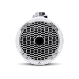 8” Punch Series Marine Wakeboard Tower Speakers with Horn Tweeter, Enclosure & Sports Grille - White