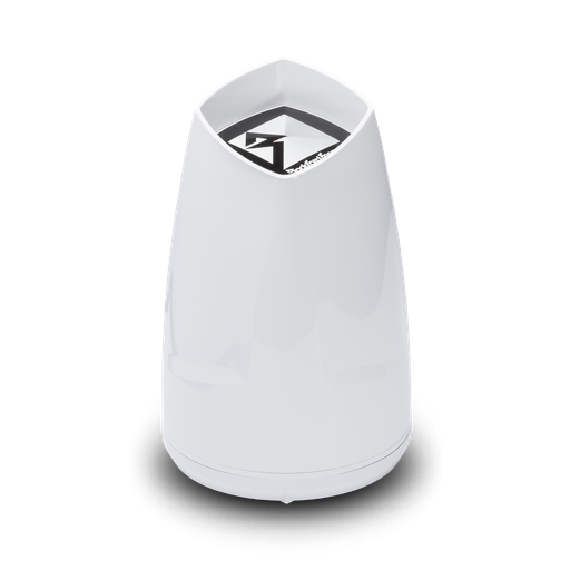 8” Punch Series Marine Wakeboard Tower Speakers with Horn Tweeter, Enclosure & Sports Grille - White