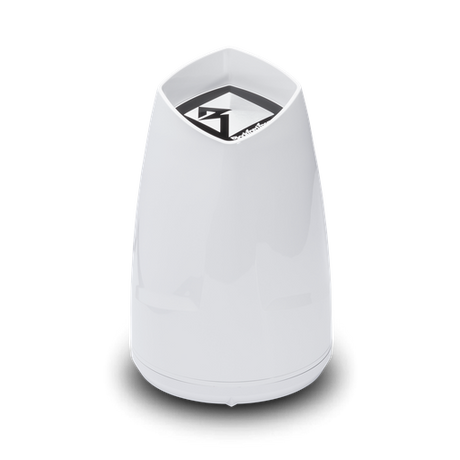 8” Punch Series Marine Wakeboard Tower Speakers with Horn Tweeter, Enclosure & Sports Grille - White