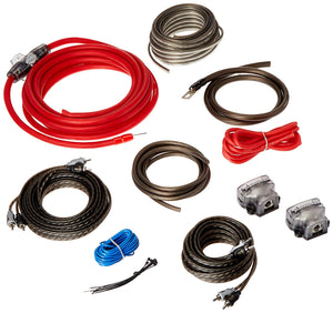 Rockford Fosgate - RFK4D 4 Gauge Power Kit w/ Speaker Wire & 2 x 5m RFI Series RCA & Distribution Block