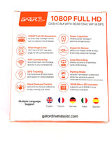 GATOR GHDVR95W 2-CHANNEL 1080P FULL HD DASH CAMERA (16GB)