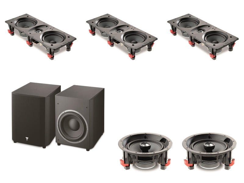 Powered wall hot sale speakers