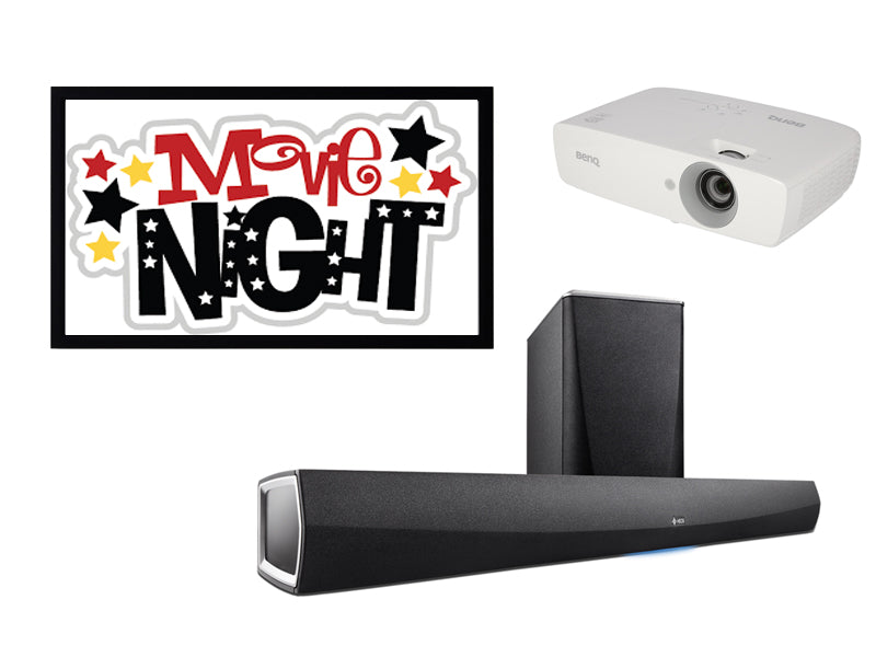 Kids / Rumpus Room Pack 1: Soundbar with Wireless Subwoofer, Projector and 100" Fixed Frame