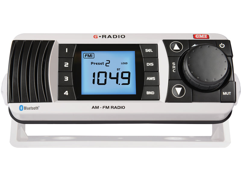 GR300BTW AM/FM Marine Radio with Bluetooth - White