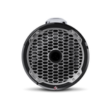 8” Punch Series Marine Wakeboard Tower Speakers with Horn Tweeter, Enclosure & Sports Grille - Black