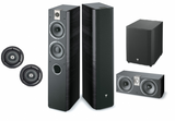 Home Cinema Pack 3: Focal Chorus Floorstanding Fronts, Focal Chorus Centre, Pair of In-Ceiling Speakers, Sub300P Powered Subwoofer, 7.2 A/V Receiver, Projector and 100" Fixed Frame