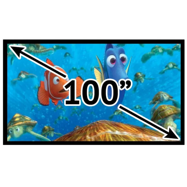 100" 16:9 Fixed Frame Projector Screen