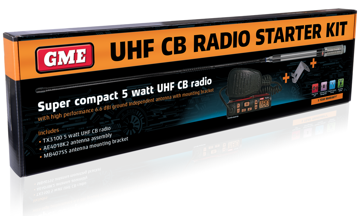 TX3100VP UHF Two Way CB Radio Starter Kit